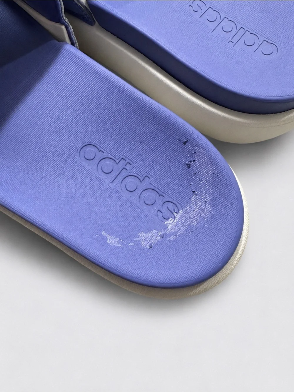 adidas Purple Slide Sandals with Gray Accent